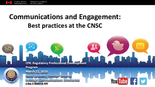 Communications and Engagement: Best practices at the CNSC