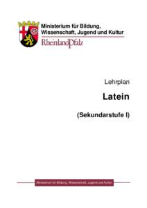 Microsoft Word - Lehrplan Latein.doc