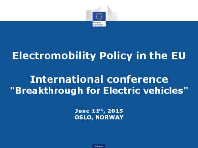 Electromobility Policy in the EU International conference 