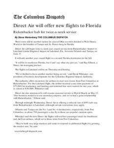 Microsoft Word - Direct Air will offer new flights to Florida.docx