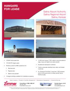 HANGARS FOR LEASE Salina Airport Authority Salina Regional Airport Salina, Kansas