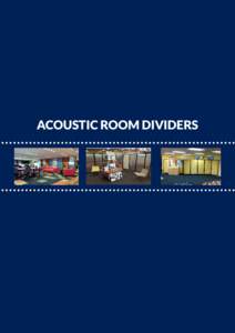 ACOUSTIC ROOM DIVIDERS  INDEX ACOUSTIC ROOM DIVIDERS 360 Acoustic Portable Room Divider (Fabric).....................................................................