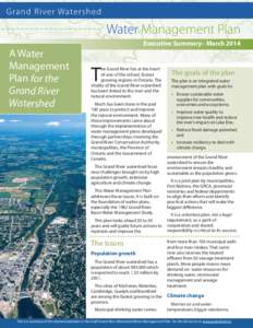Executive Summary– March[removed]A Water Management Plan for the Grand River