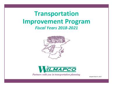    Transportation  Improvement Program  Fiscal Years 2018‐2021 