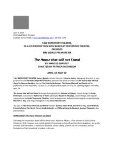 Microsoft Word - house production press release.docx