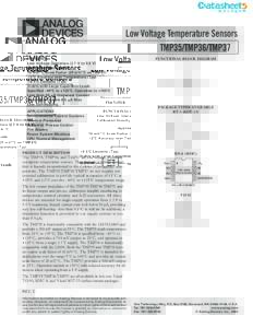 TMP35/TMP36/TMP37 Low Voltage Temperature Sensors Data Sheet (REV.0)