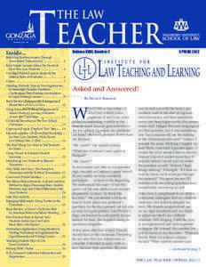 TEACHER THE LAW Inside...  Reducing Student Anxiety Through