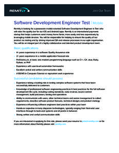 Formal methods / Management / Methodology / Software development process / Software engineering / Quality assurance / Software quality / Software testing / Independent test organization / Software project management / Computing / Software development