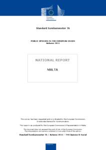 Standard Eurobarometer 76  PUBLIC OPINION IN THE EUROPEAN UNION Autumn[removed]NATIONAL REPORT