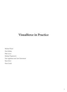 Visualforce in Practice  Michael Floyd Don Robins Matt Lacey Michael Topalovich