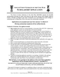 Form 12-Scholarship Application
