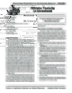 Oklahoma Cooperative Extension Service  PSS-2903 Nitrate Toxicity in Livestock