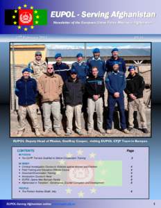 EUPOL - Serving Afghanistan Newsletter of the European Union Police Mission in Afghanistan 17th February[removed]