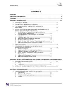 Page v March 2013 Contents Biosafety Manual