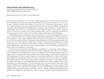 Reviews  Unflattening, Nick SousanisCambridge: Harvard University Press, 208 pp., ISBN: , p/bk, £18.95 Reviewed by Eszter Szép, Eötvös Loránd University