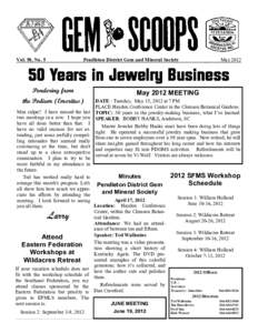 Vol. 50, No. 5  Pendleton District Gem and Mineral Society __