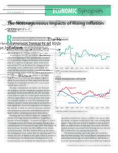 2016 n Number 21  ECONOMIC Synopses The Heterogeneous Impacts of Rising Inflation YiLi Chien, Economist