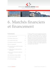 © Frédéric Monnerat, (canton of Geneva)  6. Marchés financiers et financement Sommaire 6.1 La place ﬁnancière suisse