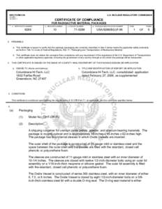 NRC FORM 618  U.S. NUCLEAR REGULATORY COMMISSIONCFR 71