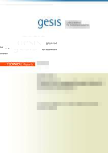 TECHNICAL Reports  2014|19 ISSP 2012 Family and Changing Gender Roles IV: