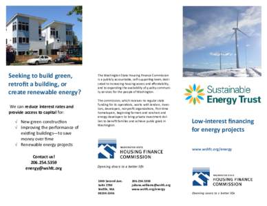 WSHFC | Sustainable Energy Program Brochure