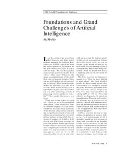 1988 AAAI Presidential Address  Foundations and Grand