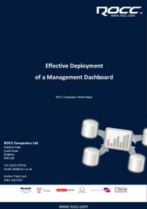 a  Effective Deployment of a Management Dashboard ROCC Computers White Paper