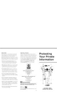 reproducible Brochures and Handouts  t o help you celebrate Crime Prevention Month, this calendar contains