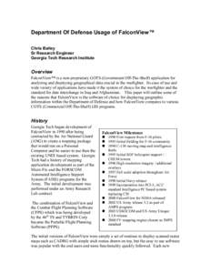 Microsoft Word - FalconView Usage Throughout the Department Of Defense _3_.doc