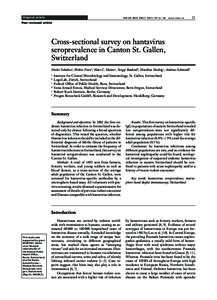Cross-sectional survey on hantavirus seroprevalence in Canton St. Gallen, Switzerland