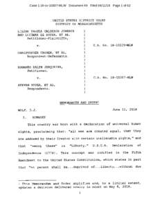 Case 1:18-cvMLW Document 49 FiledPage 1 of 62  UNITED STATES DISTRICT COURT