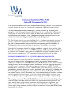 Microsoft Word - W&M 2004 PRESS RELEASE - FINAL.doc
