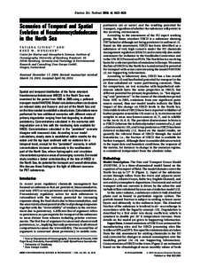 Environ. Sci. Technol. 2010, 44, 4622–4628  Scenarios of Temporal and Spatial Evolution of Hexabromocyclododecane in the North Sea T A T I A N A I L Y I N A * ,† A N D