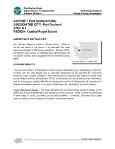 Washington State Department of Transportation Aviation Division Port Orchard Airport Kitsap County, Washington