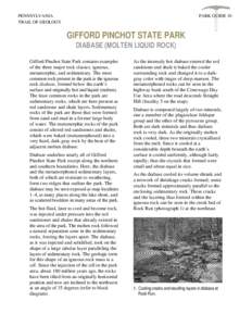Gifford Pinchot State Park—Diabase (Molten Liquid Rock)