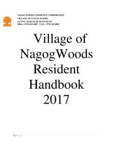 NAGOG WOODS COMMUNITY CORPORATION VILLAGE OF NAGOG WOODS ACTON, MASSACHUSETTSOffice: (FAX :( Village of