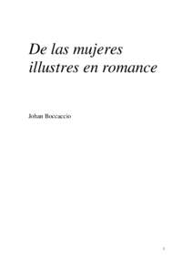 Microsoft Word - Boccaccio, Giovanni - De las mujeres ilustres en romance.doc