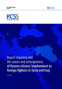 Occasional paper BY KCSSKosovar Center for Security Studies