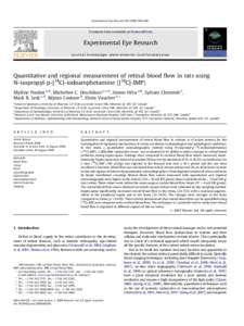 Experimental Eye Research[removed]–966  Contents lists available at ScienceDirect Experimental Eye Research journal homepage: www.elsevier.com/locate/yexer