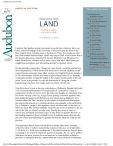 Audubon: Loving the Land  >SPECIAL SECTION This Land Is Your Land ●