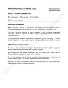 TANZANIA BUREAU OF STANDARDS  EEDCP3 [IEC 62230:DRAFT TANZANIA STANDARD