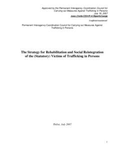 Permanent Interagency Coordination Council for Carrying out Measures Against Trafficking in Persons