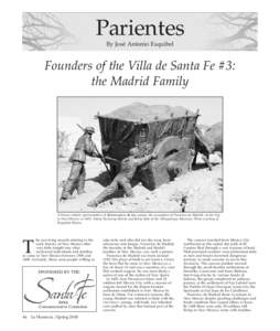 Parientes By José Antonio Esquibel Founders of the Villa de Santa Fe #3: the Madrid Family