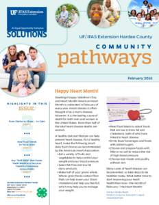 UF/IFAS Extension Hardee County  COMMUNITY pathways February 2016