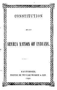 Constitution of the Seneca Nation of Indians