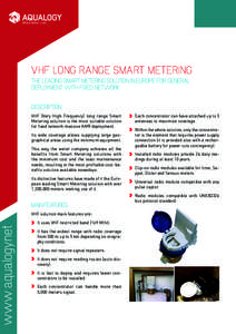 www.aqua logy.net  VHF LONG RANGE SMART METERING THE LEADING SMART METERING SOLUTION IN EUROPE FOR GENERAL DEPLOYMENT WITH FIXED NETWORK DESCRIPTION