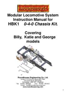 Modular Locomotive System Instruction Manual for HBK1Chassis Kit.