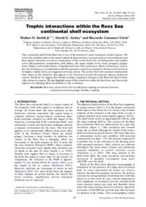 Phil. Trans. R. Soc. B, 95–111 doi:rstbPublished online 6 December 2006 Trophic interactions within the Ross Sea continental shelf ecosystem
