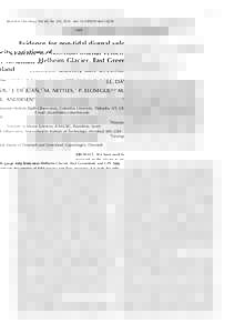 Journal of Glaciology, Vol. 60, No. 224, 2014 doi: 2014JoG13J230Evidence for non-tidal diurnal velocity variations of Helheim Glacier, East Greenland