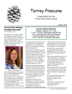 Docent / Torrey Pines State Reserve / Professor / Camp Callan / Postcard / Marine Corps Air Station Miramar / Torrey Pine / California / Education / Parks in San Diego /  California